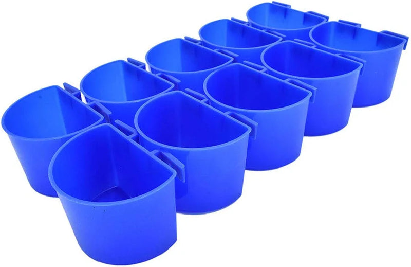 U/D 10Pcs Bird Cage Cups Hanging Rabbit Feeders Food Dish for Cages Chicken Water Cups Pet Bowl with Hooks Plastic Feeding & Watering Supplies for Pigeon Poultry Roosters Gamefowl Parakeet Animals & Pet Supplies > Pet Supplies > Bird Supplies > Bird Cage Accessories > Bird Cage Food & Water Dishes T-G001   