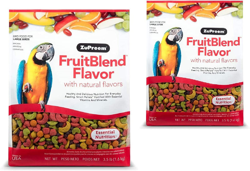 Zupreem Fruitblend Flavor Pellets Bird Food for Large Birds, 35 Lb - Daily Blend Made in USA for Amazons, Macaws, Cockatoos Animals & Pet Supplies > Pet Supplies > Bird Supplies > Bird Food ZuPreem FruitBlend 3.5 Pound (Pack of 2) 