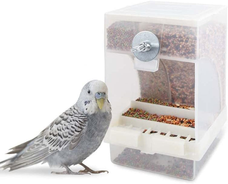 2-Pack No-Mess Automatic Bird Feeder Parrot Feeder Cage Accessories Supplies for Feeder Integrated Automatic Box Parakeet Canary Cockatiel Finch (2Pcs) Animals & Pet Supplies > Pet Supplies > Bird Supplies > Bird Cage Accessories > Bird Cage Food & Water Dishes YSTAR   