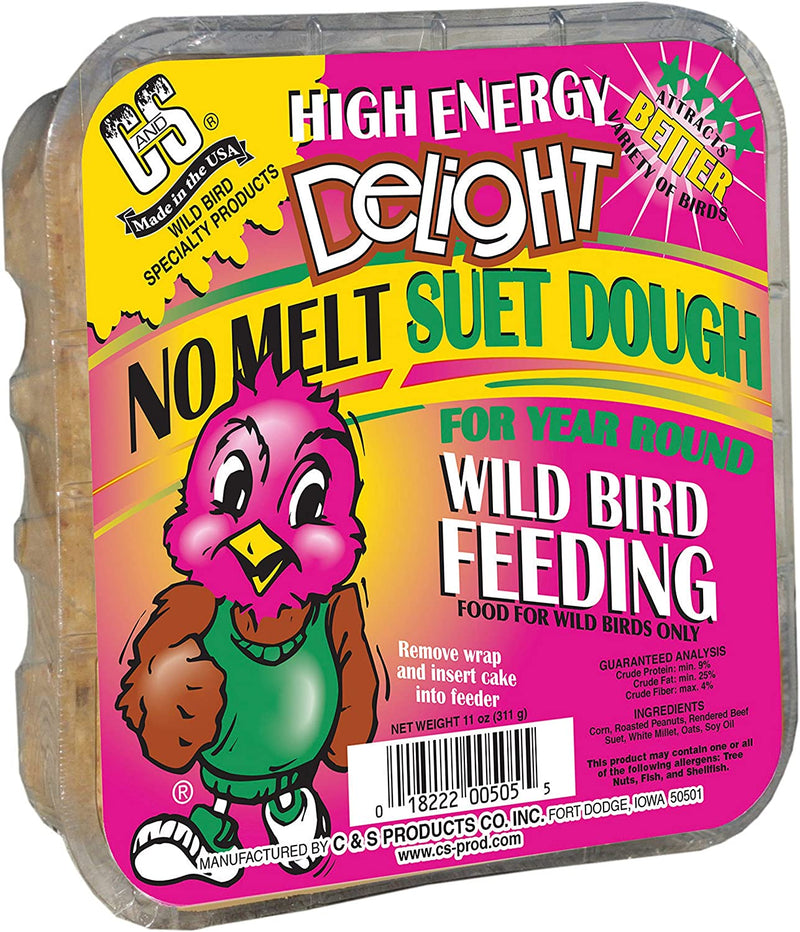 C&S High Energy Delight No Melt Suet Dough 11 Ounces, 12 Pack Animals & Pet Supplies > Pet Supplies > Bird Supplies > Bird Food Central Garden & Pet   