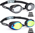 Swimming Goggles 2 Pack Anti-Fog Anti-Uv Silicone Swim Goggles Adult Women Men
