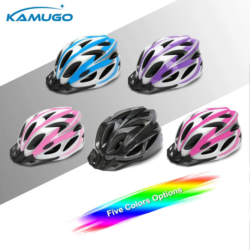 KAMUGO Adult Bike Bicycle Helmets for Women Men, Safety Breathable Lightweight Cycling Helmet with Detachable Visor for Multi-Sports