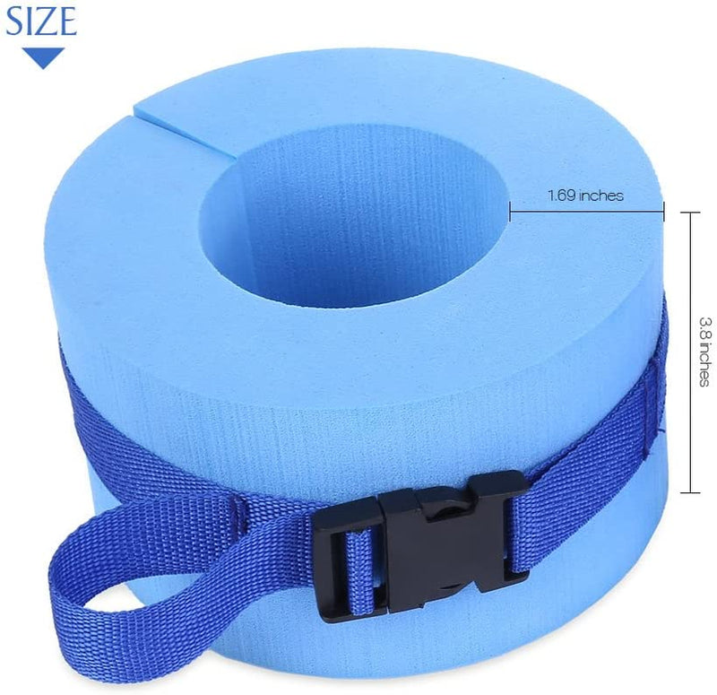 Firlar Set of 2 Foam Swim Aquatic Cuffs, Water Aerobics Equipment Float Ring Fitness Exercise Set, Ankles Arms Belts with Quick Release Buckle for Swim Fitness Training Set, Blue Sporting Goods > Outdoor Recreation > Boating & Water Sports > Swimming Firlar   
