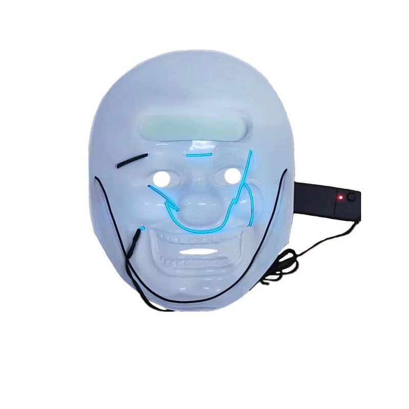 Halloween LED Clown Mask LED Light up Creepy Mask Novelty Costume Cosplay Halloween Party Festival Party Supplies Apparel & Accessories > Costumes & Accessories > Masks KAWELL   