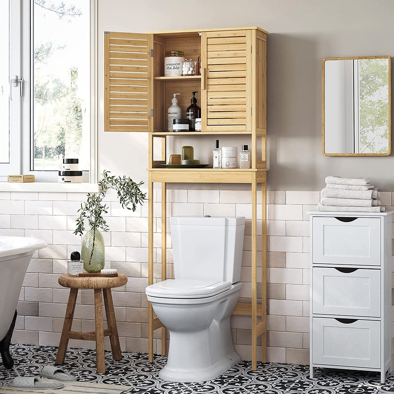 SONGMICS Over-The-Toilet Storage, Bathroom Cabinet with Adjustable ins
