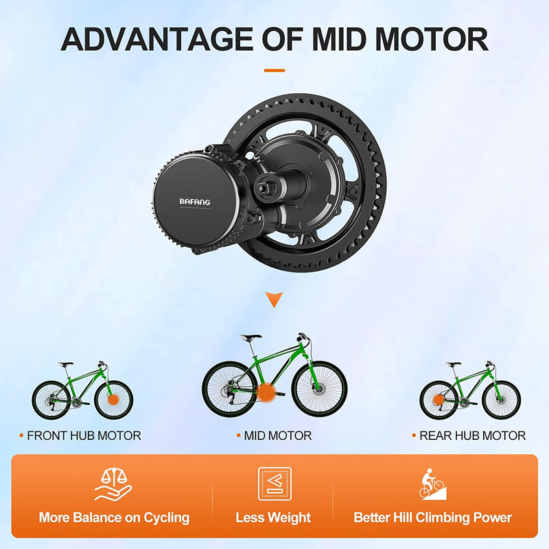 BAFANG BBS02 48V 750W Mid Drive Kit with Battery (Optional), 8Fun Bicycle Motor Kit with LCD Display & Chainring, Electric Brushless Bike Motor Motor Para Bicicleta for 68-73Mm BB Sporting Goods > Outdoor Recreation > Cycling > Bicycles BAFANG   
