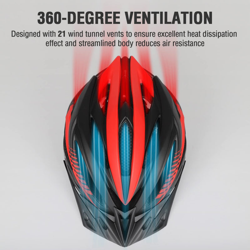 EASTINEAR Bike Helmets for Men and Women, Adults Bicycle Helmets with Detachable Visor, Helmet with Rechargeable Rear Light for Cycling Sporting Goods > Outdoor Recreation > Cycling > Cycling Apparel & Accessories > Bicycle Helmets EASTINEAR   