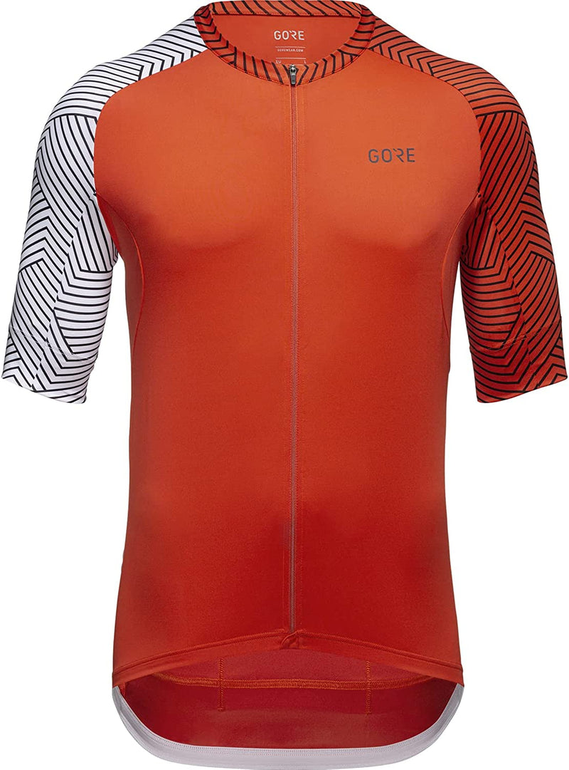 GORE WEAR Men'S Short Sleeve Cycling Jersey, C5, Sphere Blue/White Sporting Goods > Outdoor Recreation > Cycling > Cycling Apparel & Accessories Gore Bike Wear Fireball/White Medium 