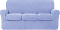 Hokway Couch Cover for 2 Cushion Couch 3 Piece Stretch Sofa Slipcovers with Separate Cushion for 2 Seater Couch Furniture Covers for Kids and Pets in Living Room(Medium,Dark Blue) Home & Garden > Decor > Chair & Sofa Cushions Hokway Light Purple Large 