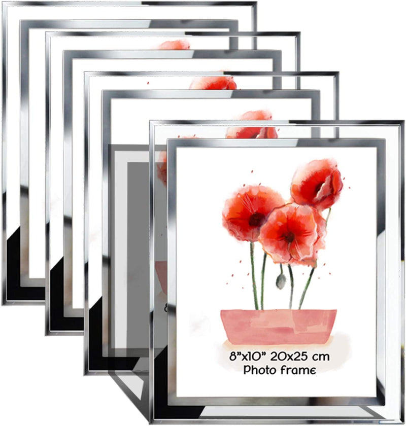 Schliersee 8X10 Picture Frame Set of 4, Glass Photo Picture Frames Set Only Desktop Tabletop Display Home & Garden > Decor > Picture Frames Schliersee 8x10-4 Packs  