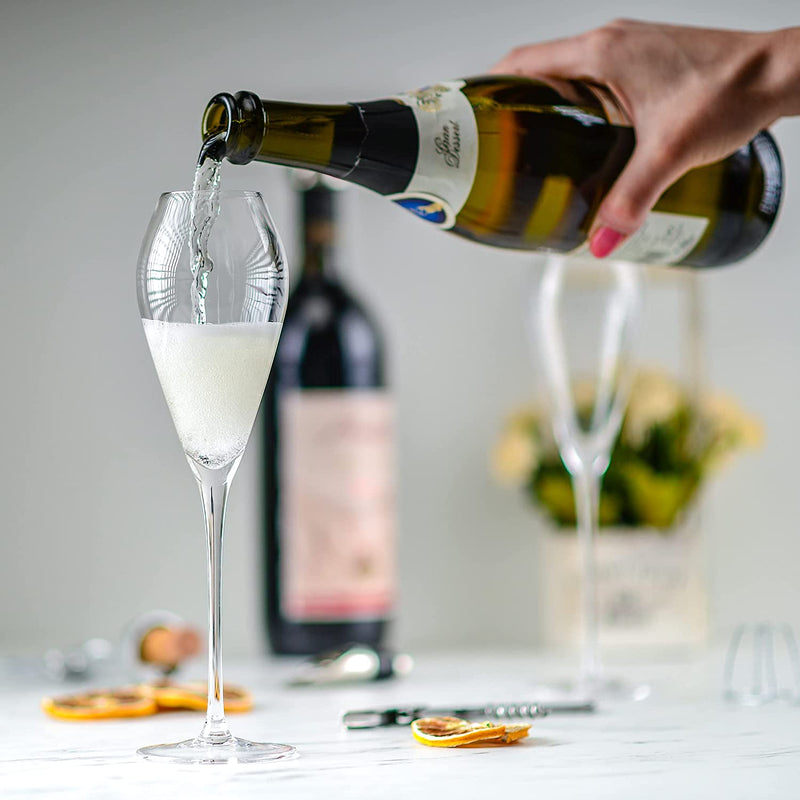 Greenline Goods Champagne Flutes Glasses - 5.75 Oz Wine and Mimosa Glassware Set - Stemmed Drinkware for Weddings or Modern Bar Home & Garden > Kitchen & Dining > Tableware > Drinkware Greenline Goods   