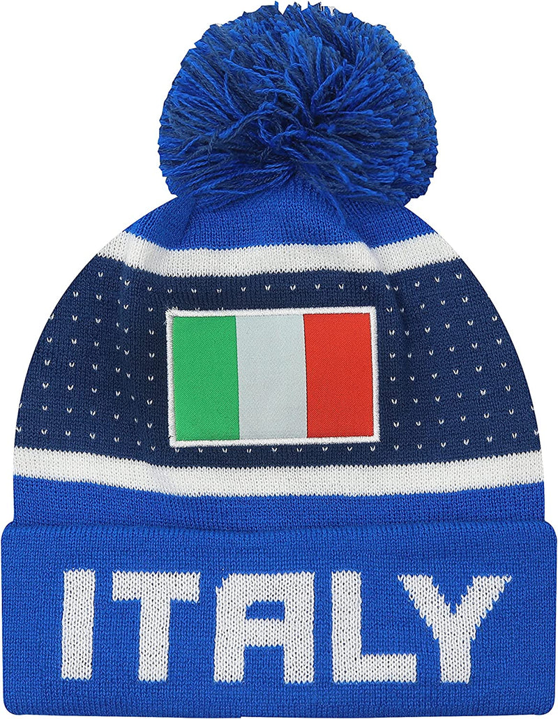 Icon Sports World Soccer Country Pegged Beanie Sporting Goods > Outdoor Recreation > Winter Sports & Activities Icon Sports Italy | Blue  