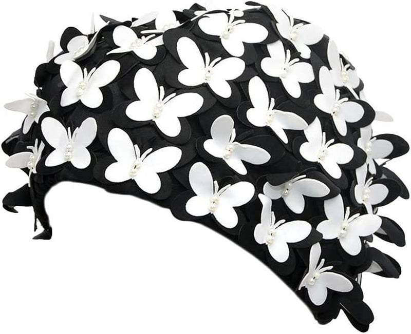 Medifier Vintage Swim Cap Floral Petal Retro Style Bathing Caps for Women Sporting Goods > Outdoor Recreation > Boating & Water Sports > Swimming > Swim Caps CL   