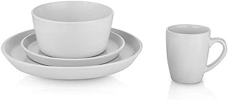 Stone Lain 32 Piece Stoneware round Dinnerware Set, Service for 8, White Speckled Home & Garden > Kitchen & Dining > Tableware > Dinnerware Stone Lain   