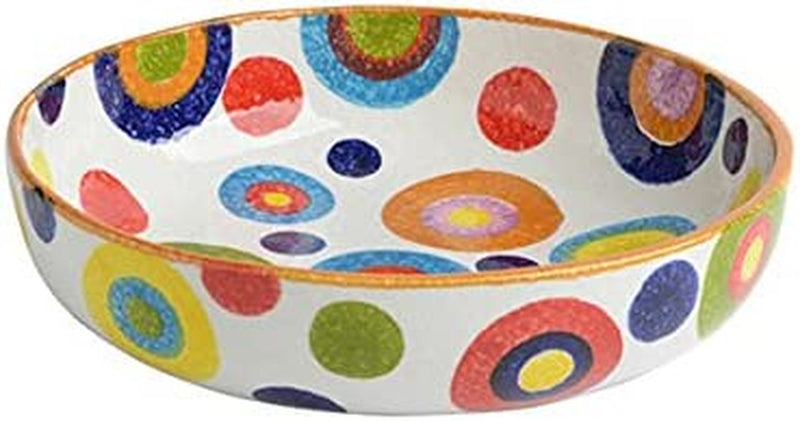 Sugar Bowl with Lid, Ceramic Dish Italian Dinnerware - Circle Candy Bowl with Lid - Bright, Colorful and Handmade in Italy from Our POP Collection Home & Garden > Kitchen & Dining > Tableware > Dinnerware EMBRACE LA GRANDE VITA CIRCLES Small Shallow Bowl 