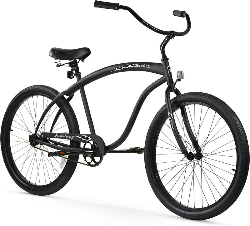 Firmstrong Cruiser-Bicycles Firmstrong Bruiser Man Beach Cruiser Bicycle Sporting Goods > Outdoor Recreation > Cycling > Bicycles Firmstrong Matte Black 1-speed 19 inch / Large