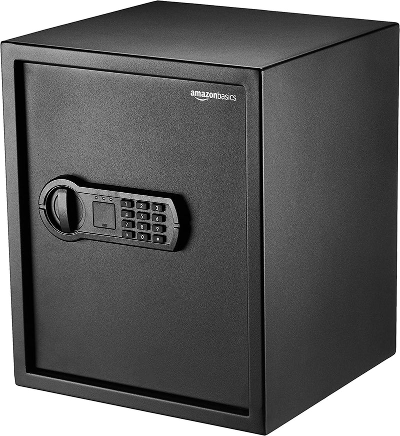 Steel Home Security Safe with Programmable Keypad - Secure Documents, Jewelry, Valuables - 1.52 Cubic Feet, 13.8 X 13 X 16.5 Inches, Black Home & Garden > Household Supplies > Storage & Organization KOL DEALS Keypad Lock 1.52 Cubic Feet 