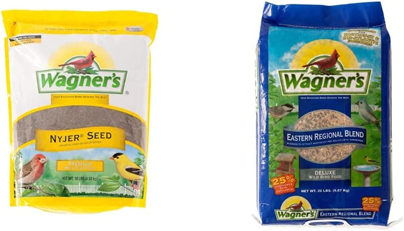 Wagner'S 62053 Nyjer Seed Wild Bird Food, 20-Pound Bag Animals & Pet Supplies > Pet Supplies > Bird Supplies > Bird Food Wagner's Bird Food + Sunflower Wild Bird Food 10-Pound Bag 
