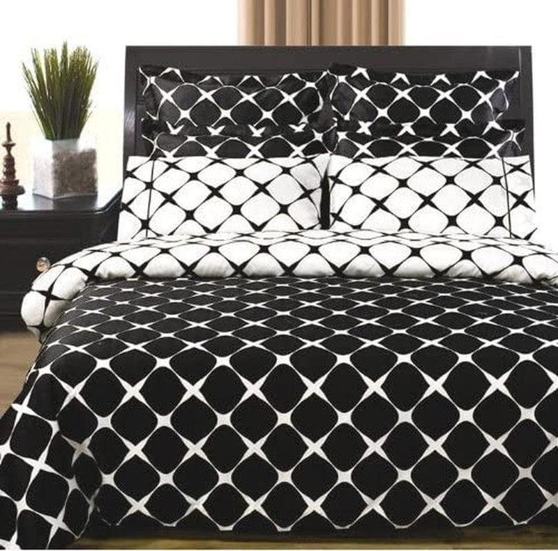 8PC Bloomingdale Navy and White California King Size Bed in a Bag Set Include: 3Pc Duvet Cover Set + 4Pc Sheet Set+ 1Pc down Alternative Comforter Home & Garden > Linens & Bedding > Bedding > Quilts & Comforters sheetsnthings Navy/White Full 