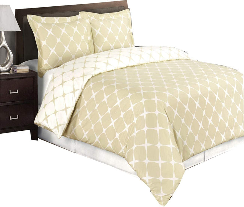 8PC Bloomingdale Navy and White California King Size Bed in a Bag Set Include: 3Pc Duvet Cover Set + 4Pc Sheet Set+ 1Pc down Alternative Comforter Home & Garden > Linens & Bedding > Bedding > Quilts & Comforters sheetsnthings Beige/Ivory California King 