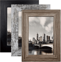 8x10 Picture Frame Distressed Frame for Wall or Tabletop Set of 3, Rustic Photo Frame Decor Home & Garden > Decor > Picture Frames SESEAT Black&Grey&Silver 8x10 