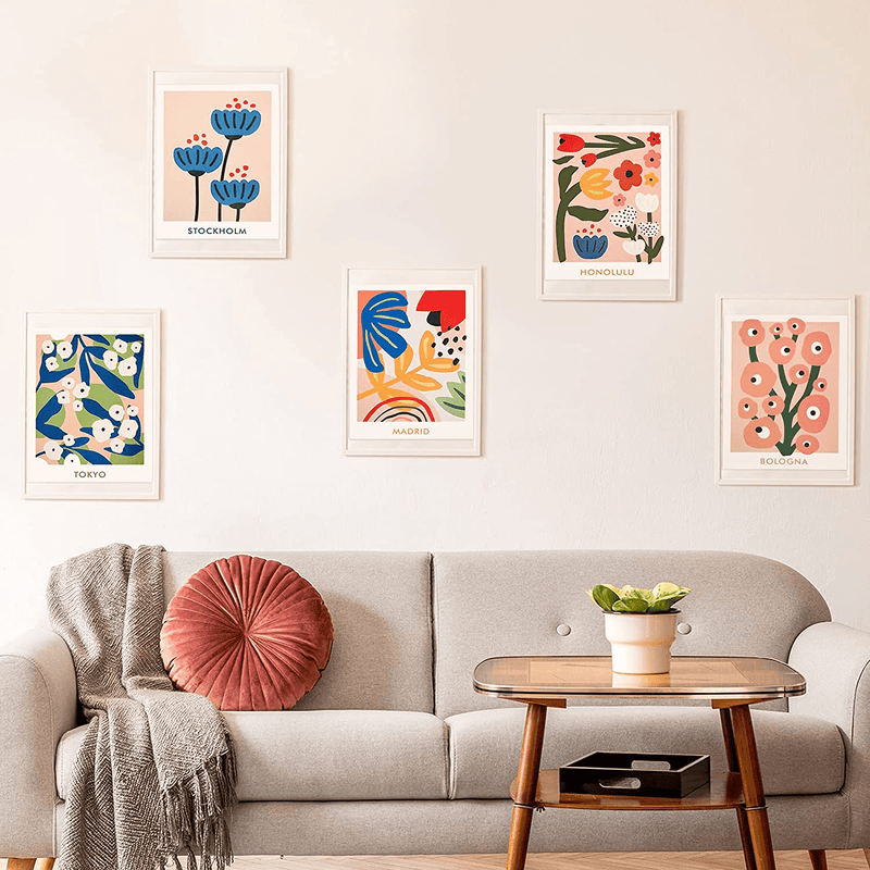 9 Pieces Flower Market Poster Print London Tokyo Copenhagen Flower Wall Art Aesthetic Flower Canvas Poster Unframed Florist Wall Decor Pictures for Wall Living Room Bathroom Decoration 8X10 Inches