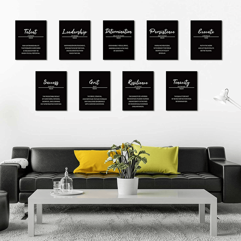9 Pieces Inspirational Phrases Wall Art Prints Motivational Sayings Quote Posters Positive Prints Decorations for Teens Adults Living Room Office Classroom College Decoration, Unframed, 8 x 10 Inch Home & Garden > Decor > Artwork > Posters, Prints, & Visual Artwork Outus   