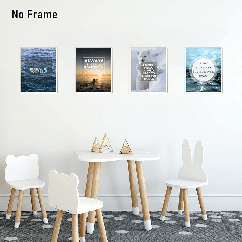9 Pieces Inspirational Wall Art, Motivational Positive Quotes Sayings Posters, Wall Art Painting Print Decor for Home Bedroom Office Gym, Daily Affirmations for Men, Women（Unframed, 10X8 Inch） Home & Garden > Decor > Artwork > Posters, Prints, & Visual Artwork WOW DING   
