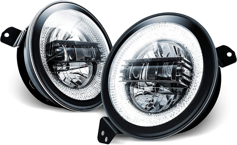 9" round LED Headlights Replacement for Jeep Wrangler JL Gladiator JT 2018+ [DOT] [Black-Finish] [HALO DRL] [Plug N Play] [IP67 Waterproof] Compatible with Jeep Wrangler JL Gladiator Accessories Sporting Goods > Outdoor Recreation > Winter Sports & Activities ONLINE LED STORE   