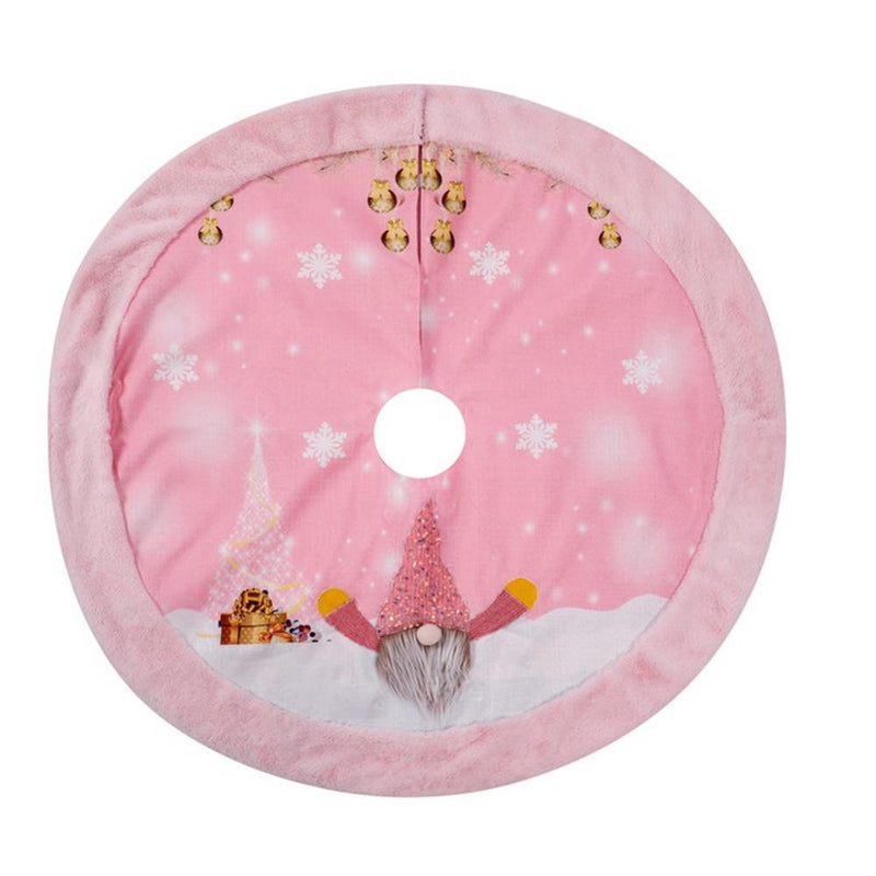 Pink Gnome Christmas Tree Skirts with LED Light 42Inch,Plush Xmas Tree Dress Decoration for Christmas Tree Indoor Outdoor Holiday Party Home & Garden > Decor > Seasonal & Holiday Decorations > Christmas Tree Skirts Ardorlove boy gnome  