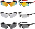Sports Sun Glasses,Polycarbonate Impact Scratch Resistant, Wrap-Around Uv Protective Eyewear Men Women Cycling(Pack of 6) Sporting Goods > Outdoor Recreation > Cycling > Cycling Apparel & Accessories Generic Multicolor  