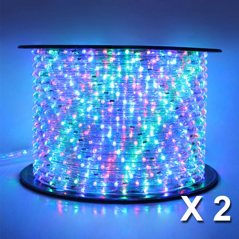 LED Rope Lights 110V Waterproof Connectable String Lights for Indoor Outdoor Garden Decorative Lighting Green Home & Garden > Decor > Seasonal & Holiday Decorations LamQee 300FT (2 x 150FT) Multicolor 