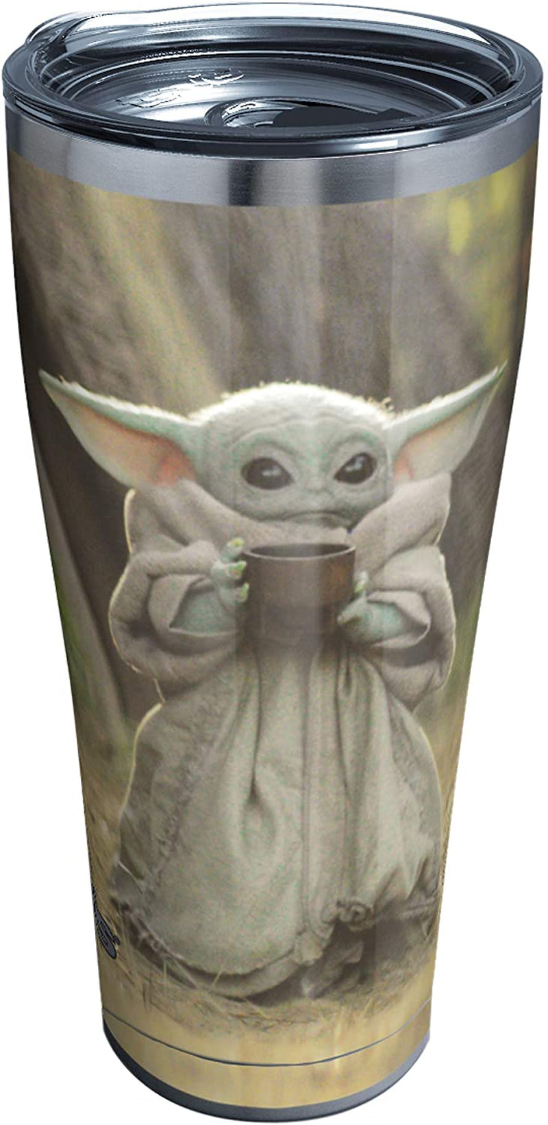 Tervis Made in USA Double Walled Star Wars - the Mandalorian Child Sipping Insulated Tumbler Cup Keeps Drinks Cold & Hot, 16Oz, Clear Home & Garden > Kitchen & Dining > Tableware > Drinkware Tervis Stainless Steel Contemporary 