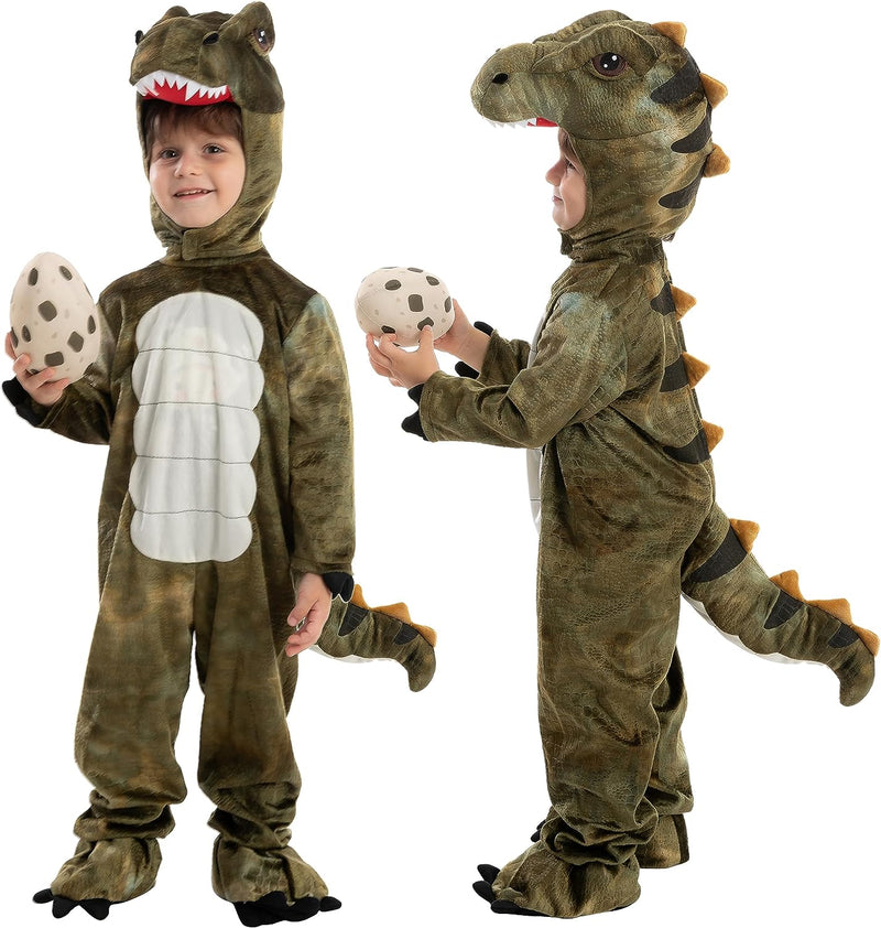 Spooktacular Creations Realistic T-Rex Gray Dinosaur Costume for Child Halloween Dress up Party, Dinosaur Themed Party (3T (3-4 Yrs))  JOYIN INC   