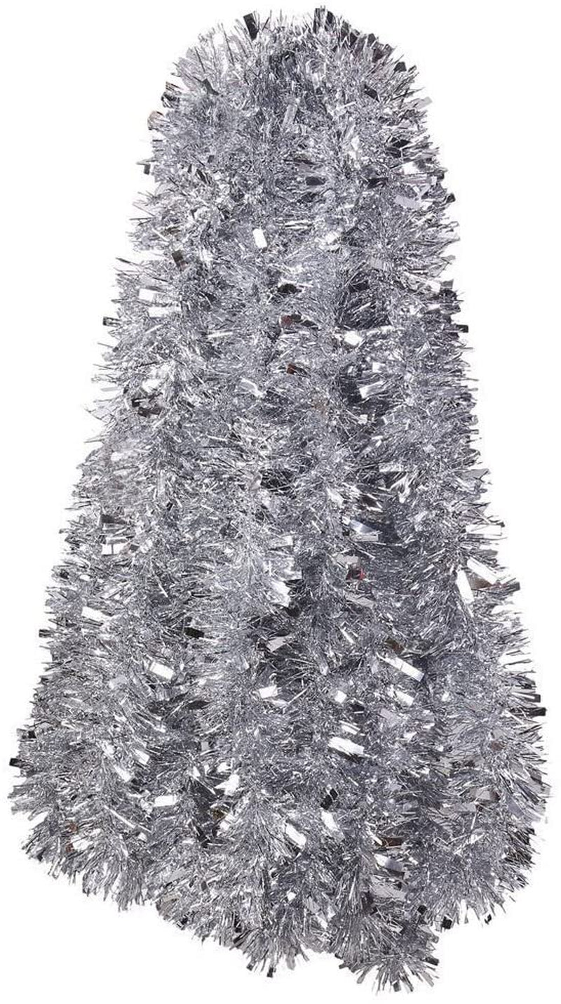 Red Tinsel Garland Christmas Tree Decorations Wedding Birthday Party Supplies for 16.5 FEET Long Home Home & Garden > Decor > Seasonal & Holiday Decorations& Garden > Decor > Seasonal & Holiday Decorations Alvage Silver  