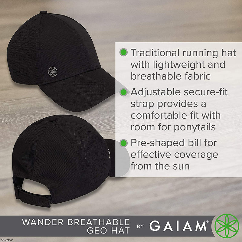 Gaiam Women'S Hat-Breathable Ball Cap, Pre-Shaped Bill, Adjustable Size for Running Sporting Goods > Outdoor Recreation > Winter Sports & Activities Gaiam   