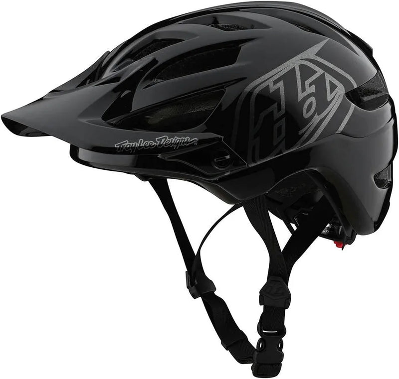 Troy Lee Designs A1 Drone Half Shell Mountain Bike Helmet -Ventilated Lightweight EPS Enduro Gravel MTB Bicycle Cycling - Youth Boys Girls Kids Sporting Goods > Outdoor Recreation > Cycling > Cycling Apparel & Accessories > Bicycle Helmets Troy Lee Designs Black / Silver One Size 