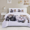 HIG 3D Bedding Set 2 Piece Twin Size Lion Head Animal Print Comforter Set with One Matching Pillow Sham - Box Stitched Quilted Duvet - General for Men and Women Especially for Children (P27,Twin) Home & Garden > Linens & Bedding > Bedding > Quilts & Comforters HOMECHOICE Kitten Twin 