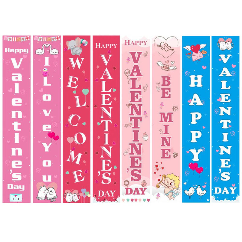 Dolked Banner Valentine'S Day Decorations Porch Sign Hanging Hearts Ribbon Wall 30X180Cm, Decor Home & Garden > Decor > Seasonal & Holiday Decorations Dolked   