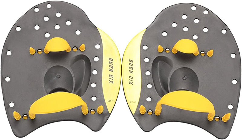 Harilla Swimming Hand Paddles for Men Women Children, Swim Training Hand Paddles Hand Gloves Sporting Goods > Outdoor Recreation > Boating & Water Sports > Swimming > Swim Gloves Harilla Yellow M  