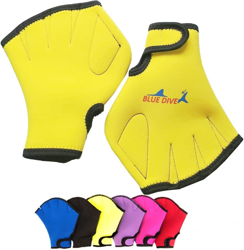 Mengk Webbed Swimming Gloves Aquatic Traning Paddles Water Resistance Diving Hand Paddles for Swimming Diving Training