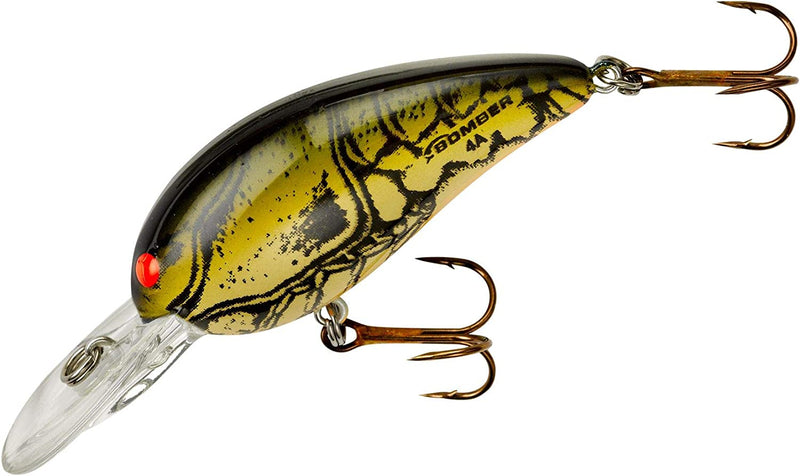 BOMBER Lures Model a Crankbait Fishing Lure Sporting Goods > Outdoor Recreation > Fishing > Fishing Tackle > Fishing Baits & Lures BOMBER Dark Green Crawdad 2 1/8 ", 5/16 oz 