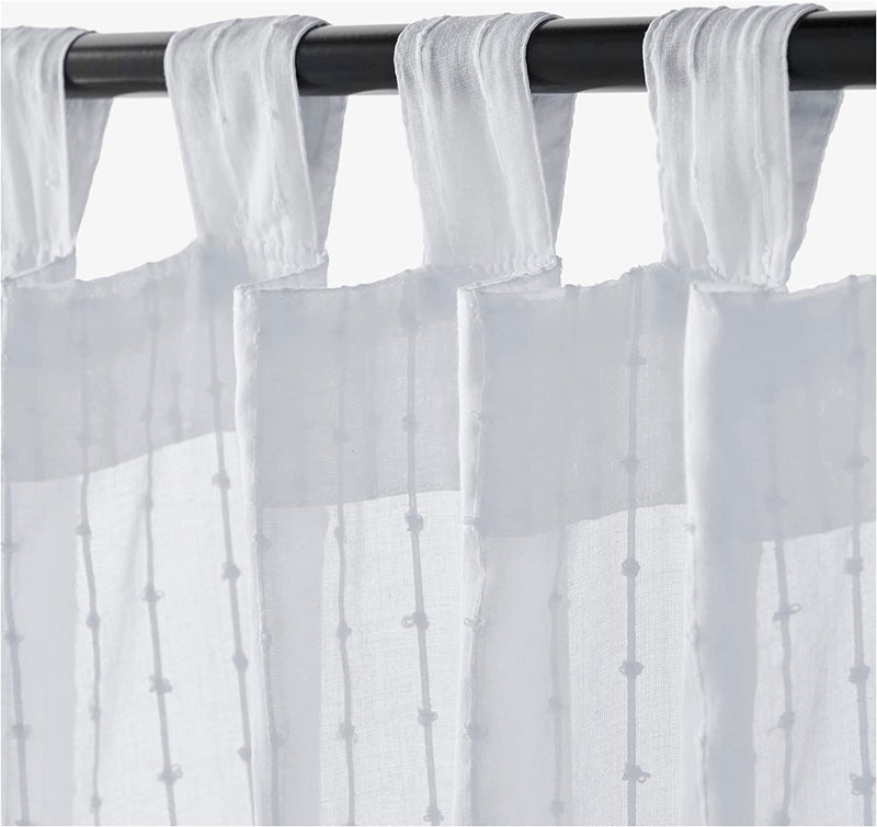 Ikea Matilda Sheer Curtains 1 Pair, White 101.119.84 Home & Garden > Decor > Window Treatments > Curtains & Drapes IKEA   