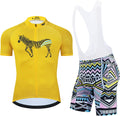 Lo.Gas Cycling Jersey Men Short Sleeve Bike Biking Shirts Full Zip with Pockets Road Bicycle Clothes Sporting Goods > Outdoor Recreation > Cycling > Cycling Apparel & Accessories Lo.gas 15 Yellow Zebra Small 
