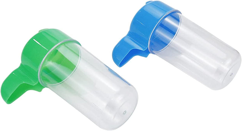 Meprotal 2Pcs Automatic Bird Feeders, Bird Water Dispenser for Cage, Bird Water Bottle Drinker Hanging Seed Food Container Dispenser for Parrots Budgie Hamster 200Ml (Blue & Green) Animals & Pet Supplies > Pet Supplies > Bird Supplies > Bird Cage Accessories > Bird Cage Food & Water Dishes Meprotal   