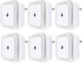 AUSAYE 6 Pack Plug-In Night Light, LED Night Lights Lamp with Auto Dusk to Dawn Sensor Nightlight for Kids Adults White