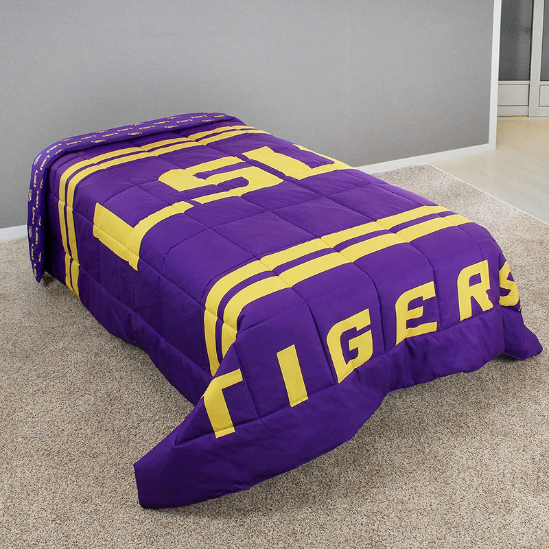 College Covers Everything Comfy Georgia Bulldogs Reversible Big Logo Soft and Colorful Comforter, Twin Home & Garden > Linens & Bedding > Bedding > Quilts & Comforters College Covers Lsu Tigers Full 