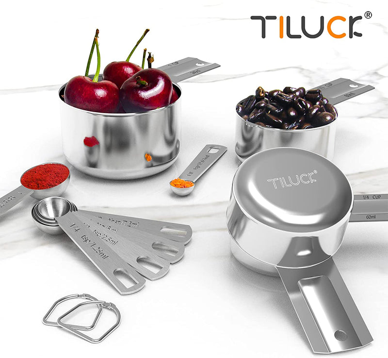 TILUCK Stainless Steel Measuring Cups & Spoons Set, Cups and Spoons,Kitchen Gadgets for Cooking & Baking (5+6) Home & Garden > Kitchen & Dining > Kitchen Tools & Utensils TILUCK   