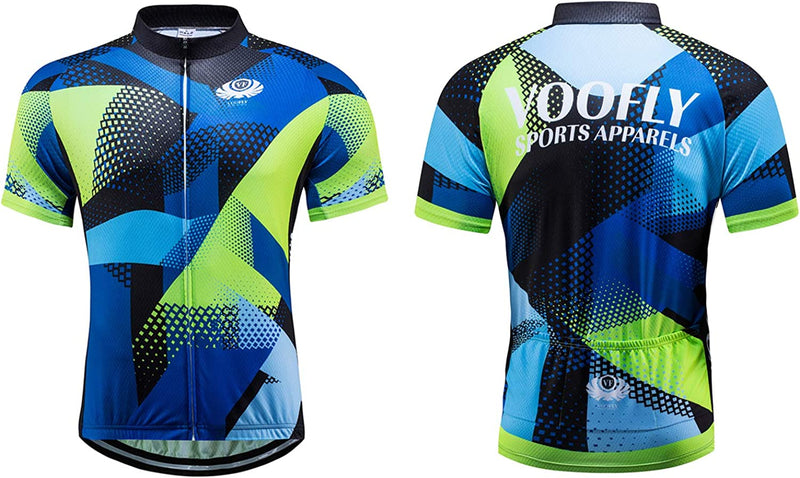 Voofly Men'S Cycling Jersey Set Men Short Sleeve Compression Bike Shorts Gel Padded Biking Clothing Sporting Goods > Outdoor Recreation > Cycling > Cycling Apparel & Accessories voofly   