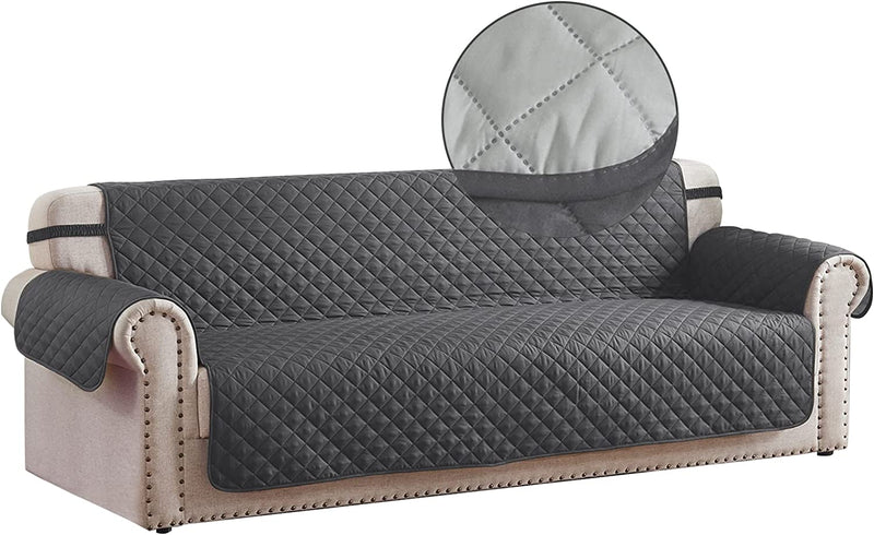RHF Reversible Sofa Cover, Couch Covers for Dogs, Couch Covers for 3 Cushion Couch, Couch Covers for Sofa, Couch Cover, Sofa Covers for Living Room,Sofa Slipcover,Couch Protector(Sofa:Chocolate/Beige) Home & Garden > Decor > Chair & Sofa Cushions Rose Home Fashion Darkgrey/Lightgrey X-Large 